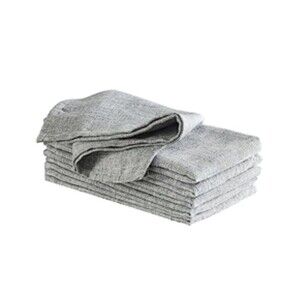New Laura Ashley Harper Smooth Fabric Napkins ash gray set of 6